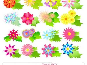 48 Decorative Vector Flowers