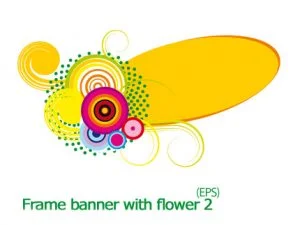 Frame Banner With Flower 02