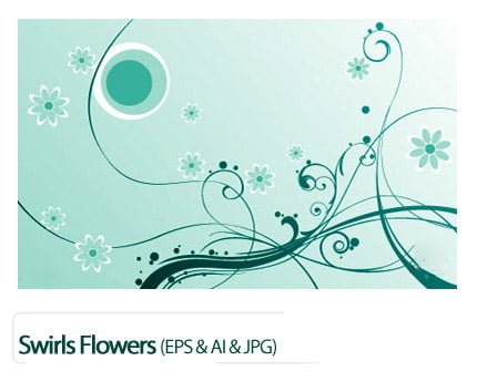 Swirls Flowers Graphic