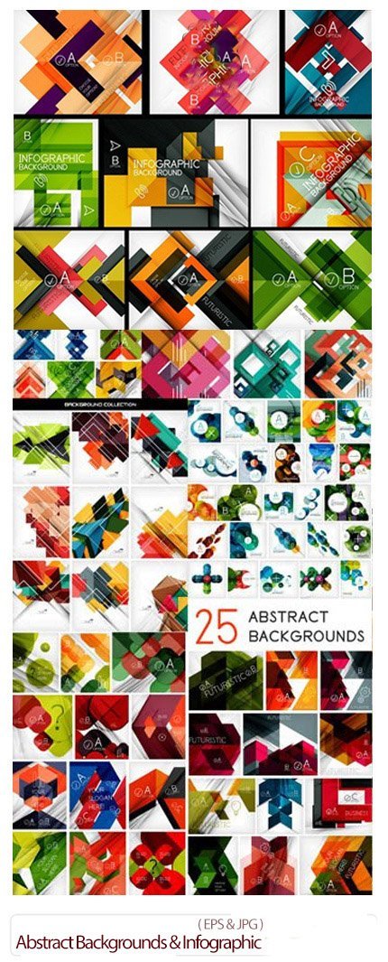 Abstract Backgrounds Infographics Mega Collection