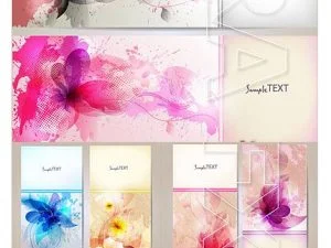 Abstract Floral Banners