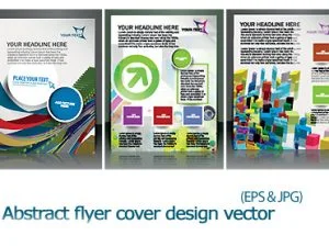 Abstract Flyer Cover Design Vector