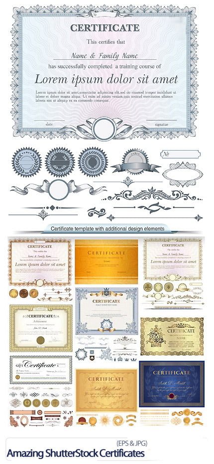 Amazing ShutterStock Certificates