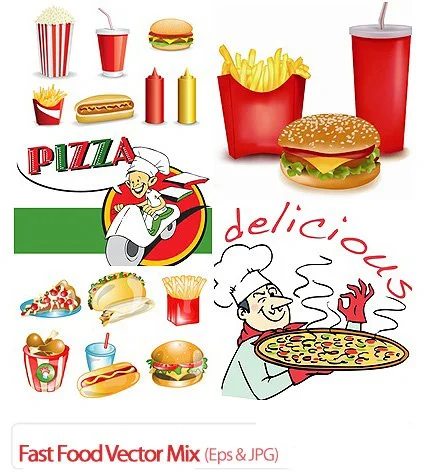 Fast Food Vector Mix