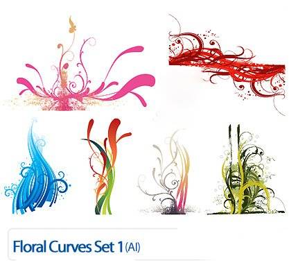 Floral Curves Set 01
