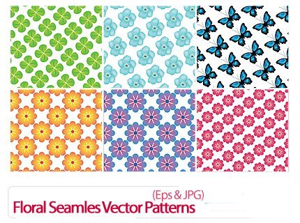 Floral Seamless Vector Patterns