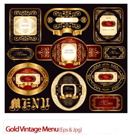 Gold Vintage Menu