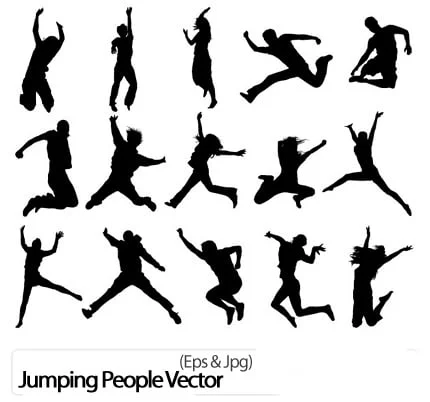 Jumping People Vector
