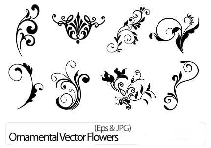 Ornamental Vector Flowers