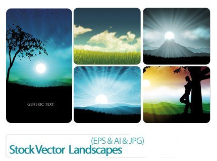 Stock Vector Landscapes eps