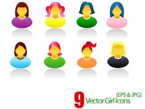 Vector Girl Icons
