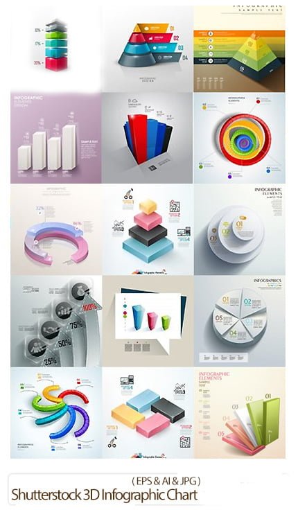 Shutterstock 3D Infographic Chart 03