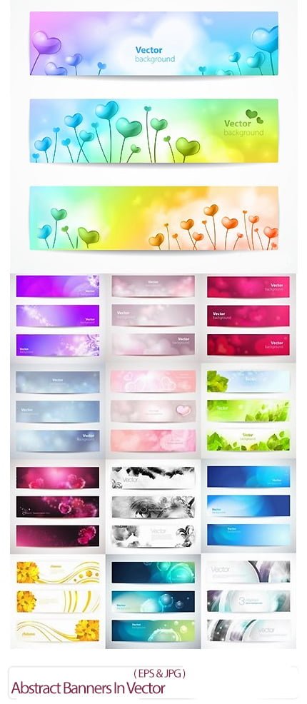 Abstract Banners In Vector Set From Stock