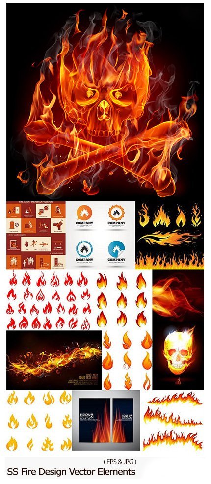Amazing ShutterStock Fire Design Vector Elements