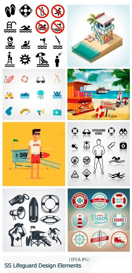 Amazing Shutterstock Lifeguard Design Elements