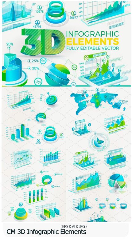 CM 3D Corporate Infographic Elements 02
