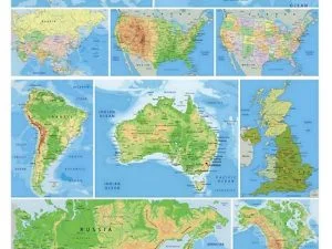 Detailed Maps Of World And Continents And Countries