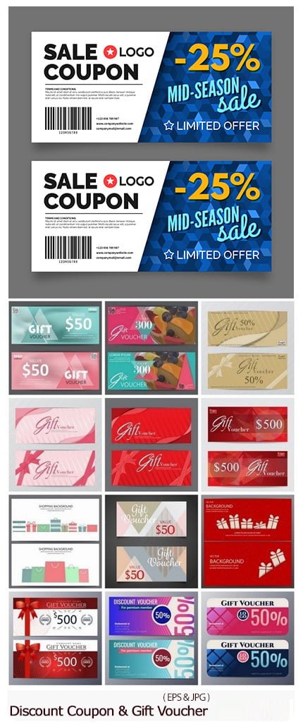 Discount Coupon And Gift Voucher For Business Advertising