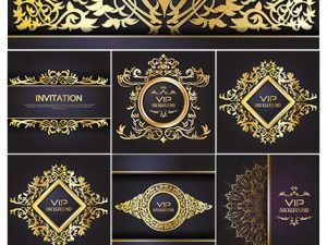 Gold Vip Vector Background Flyer Style Design Template