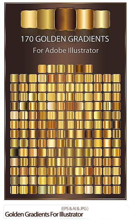 Golden Gradients For Adobe Illustrator