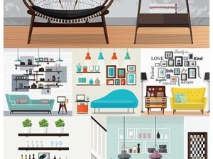 Modern Interior Room Stylish Furniture And Elements Decor