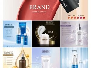 Advertising Poster Concept Cosmetics Vector 11