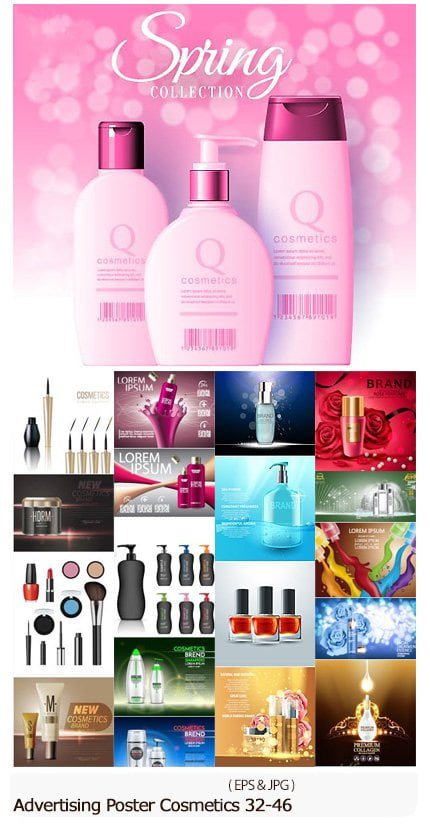 Advertising Poster Concept Cosmetics Vector 42-46