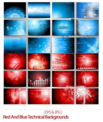 Red And Blue Technical Backgrounds