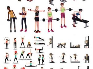 Vectors Women In GYM