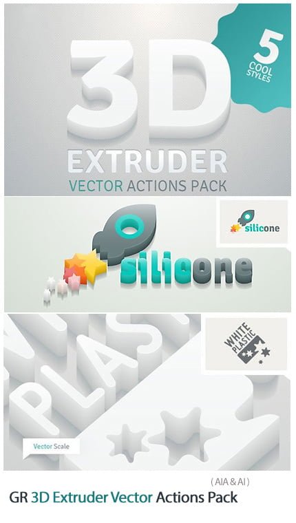 3D Extruder Vector Actions Pack