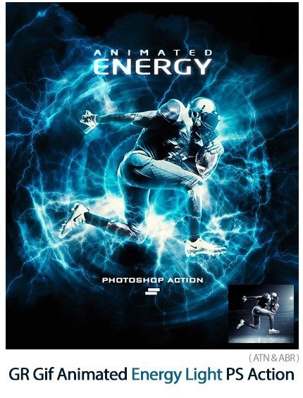 Animated Energy Light Effects Photoshop Action