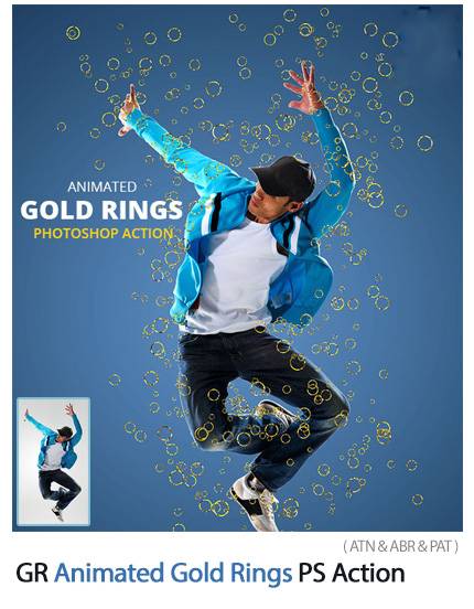 Animated Gold Rings Photoshop Action