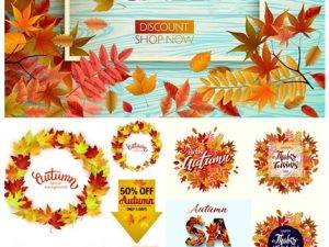 Autumn Vector Sale In Frame From Leaves