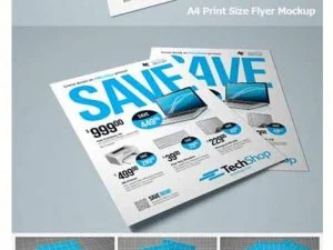 CM Photorealistic Flyer Mock-up psd