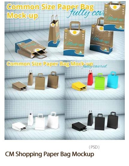 CM Shopping Paper Bag Mock-up psd