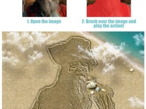 Draw in Sand Photoshop Action