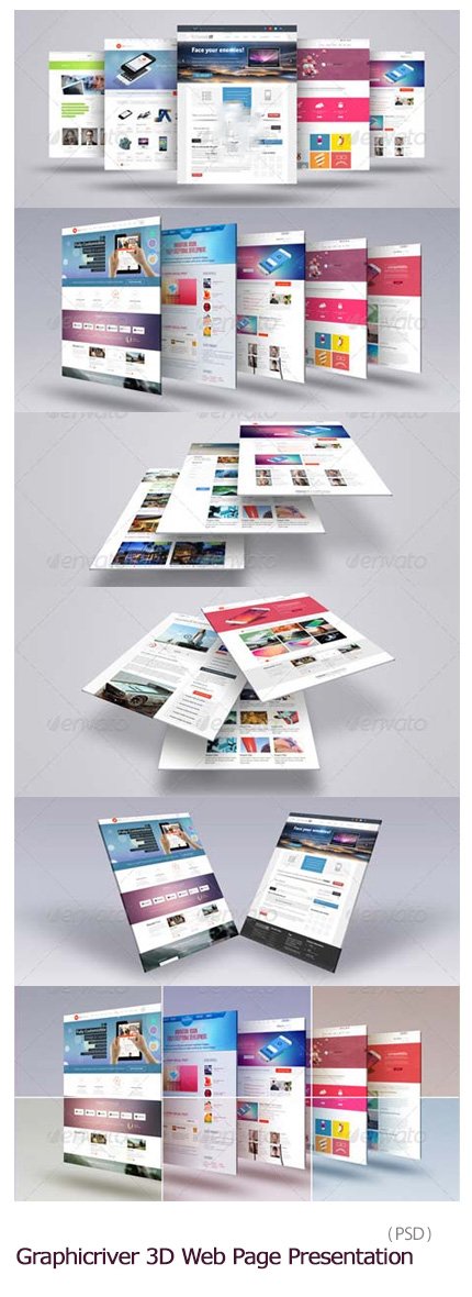 Graphicriver 3D Web Page Presentation psd