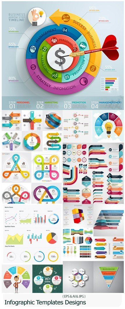 Infographic Templates Designs In Vector