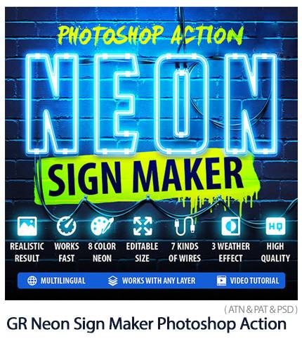 Neon Sign Maker Photoshop Action