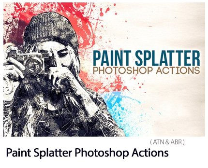 paint splatter photoshop actions