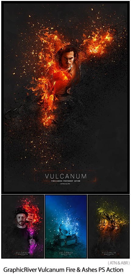 Vulcanum Fire And Ashes Photoshop Action
