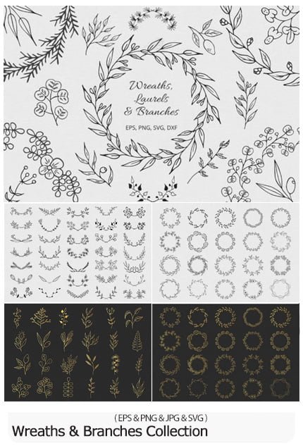 Wreaths Laurels And Branches Collection