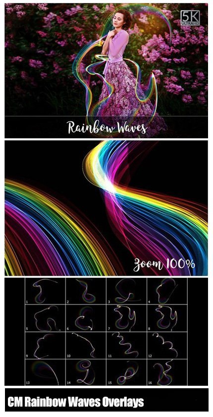 CM 5K Rainbow Waves Overlays