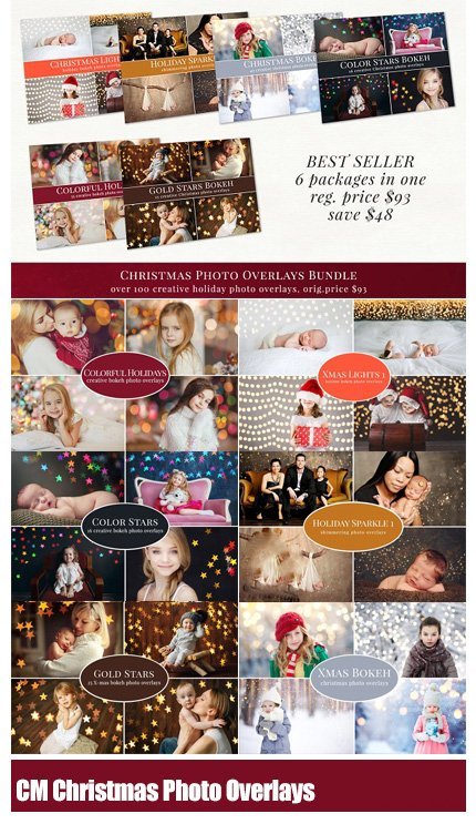 CM Christmas Photo Overlays Bundle