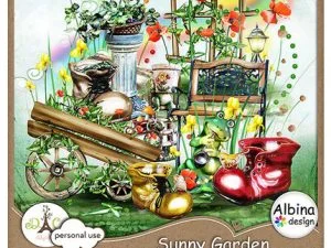 Scrap Kit Sunny Garden PNG And Files