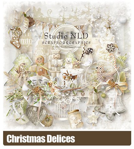 Scrap Set Christmas Delices PNG And Files