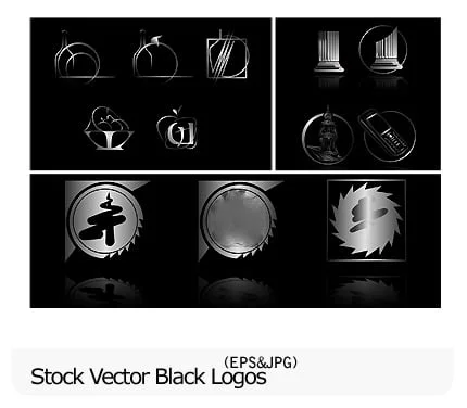 stock.vector.black.logos