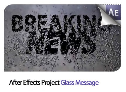 After Effects Project Glass Message
