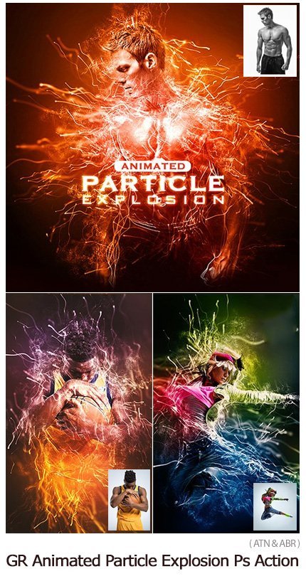 Animated Particle Explosion Photoshop Action