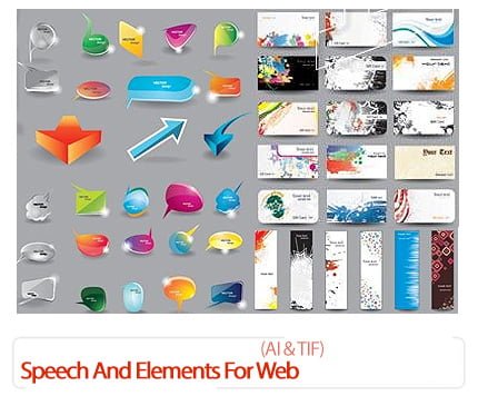 Banner Bubbles For Speech And Elements For Web Design Vector